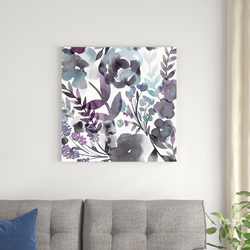 Jardin de prunes en fleurs III, H 30 po x l 30 po x P 1,25 po
