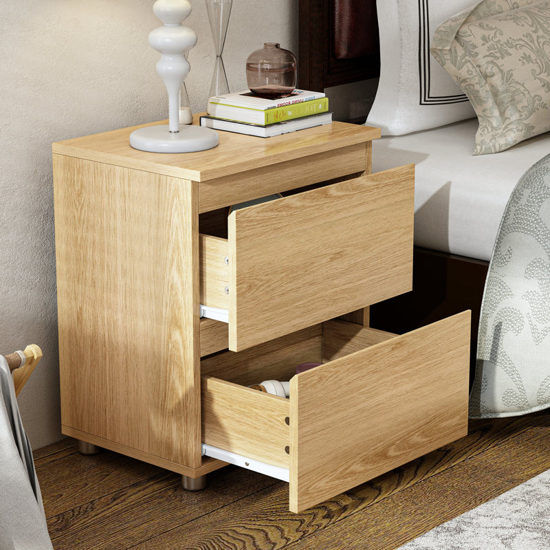 Chirokitia 15.7'' W Particle Board / Chipboard Nightstand, Natural