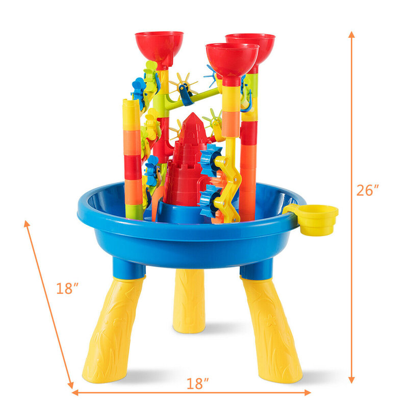 3 Table ronde sable et eau 18 po x 26 po
