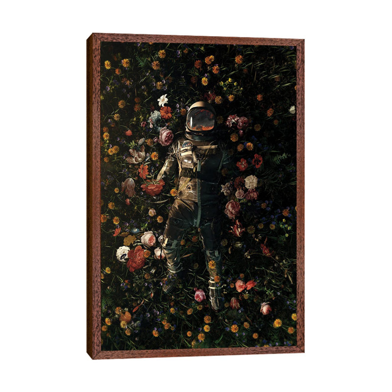 Garden Delights 1 Piece Wrapped Canvas Wall Art, 66.04 cm H x 45.72 cm W, Classic Brown Wood Framed Canvas