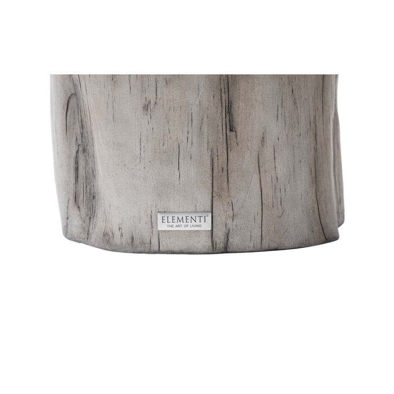 Elementi Home Daintree 19" Stump Concrete Side Table for Indoor and Outdoor Use, Driftwood