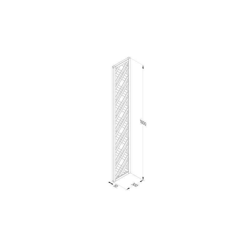 180cm H Wood Trellis, 180cm H x 30cm W x 3cm D