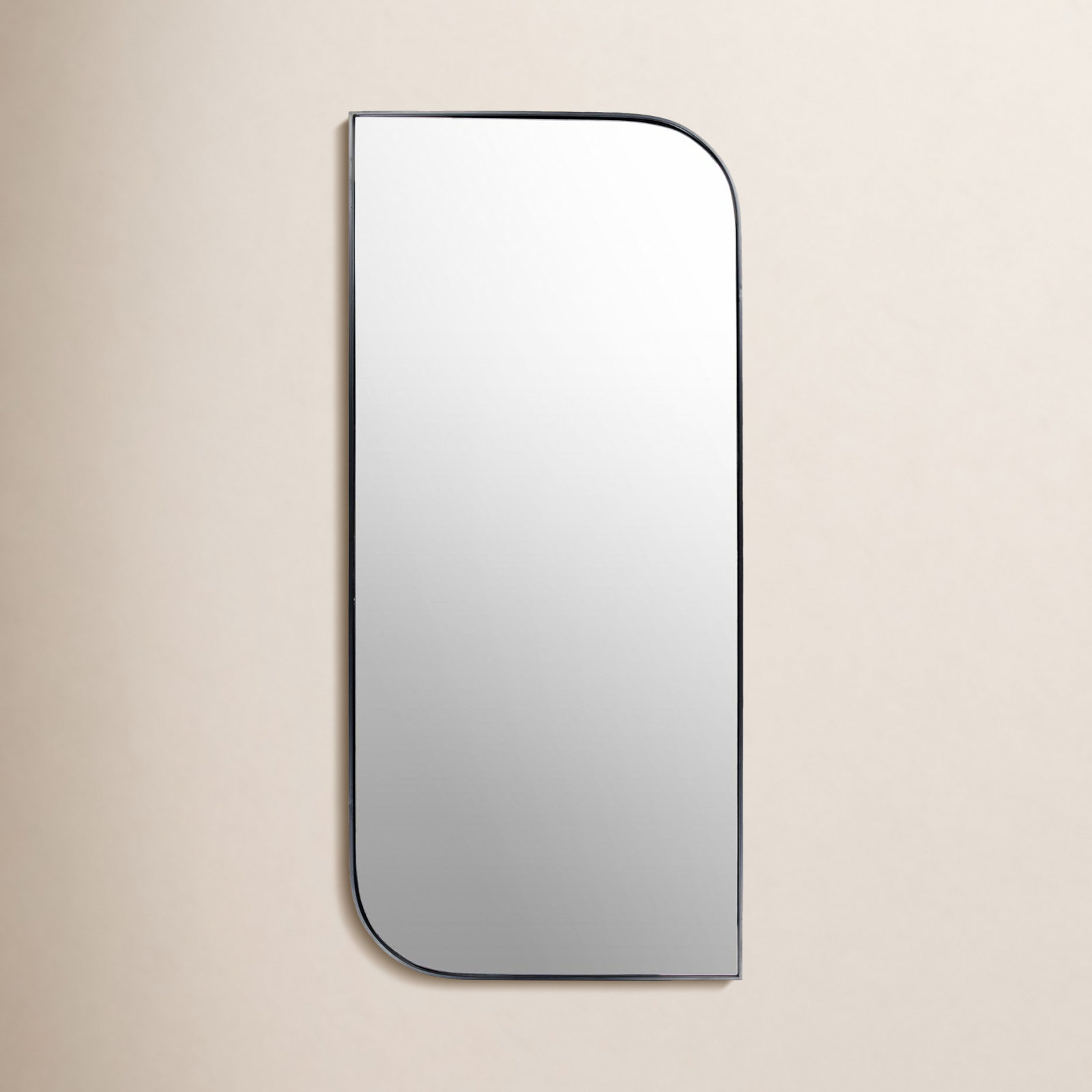 Andra Iron Novelty Mirror, Black