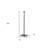 18" Black Metal Tabletop Taper Candlestick