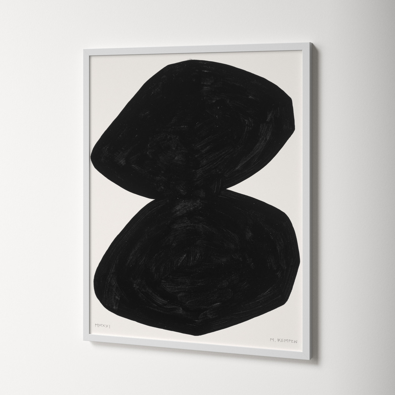 Module On White 2 by Michael Kempen, White, 38" H x 30" W x 1.25" D