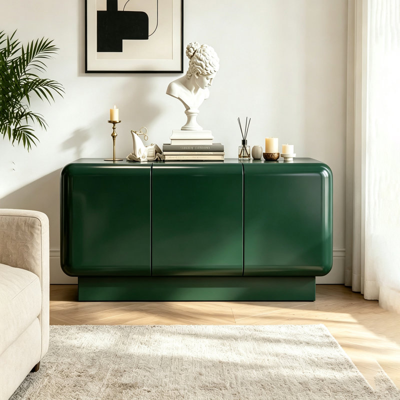 buffet moderne minimaliste de couleur unie, Dark green