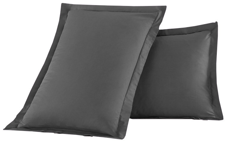 Polyester Sham Set, Queen, Gray