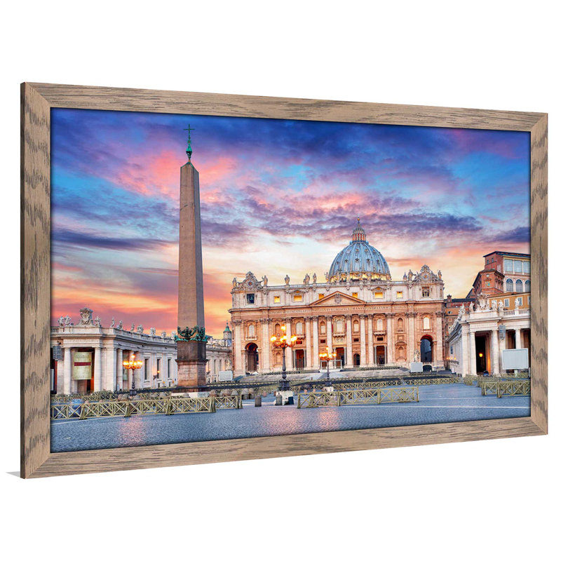 «Rome II», reproduction de photo encadrée, H 33,5 po x l 49,5 po x P 1 po, Cadre taupe délavé