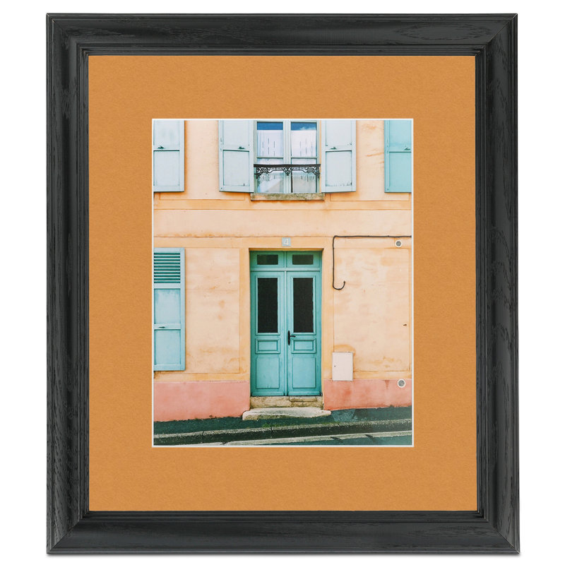 Wood Matte Picture Frame with Mat, Amber