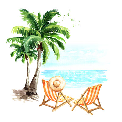 Palm Trees - Wrapped Canvas Print