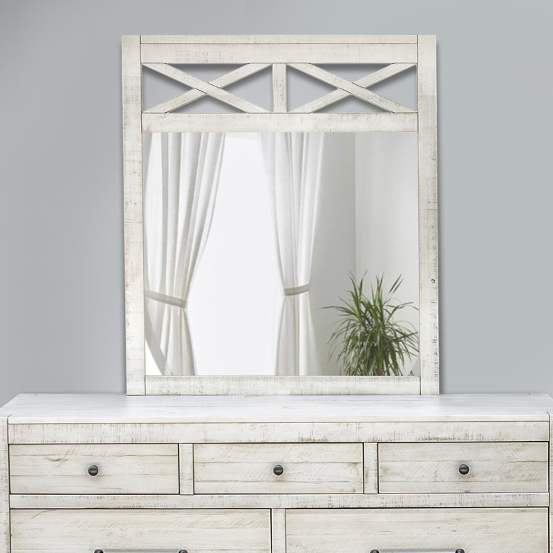 Beechum Solid Wood Rectangle Mirror