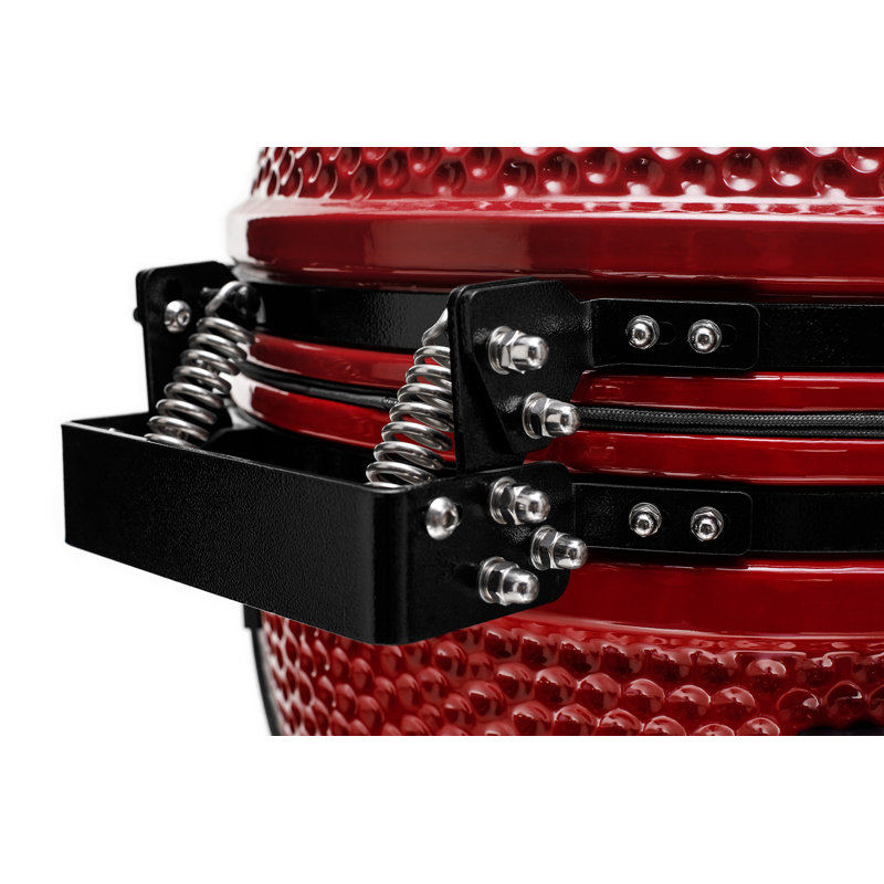 Kamado Bono 23.3cm W Wood Pellet Grill, Red