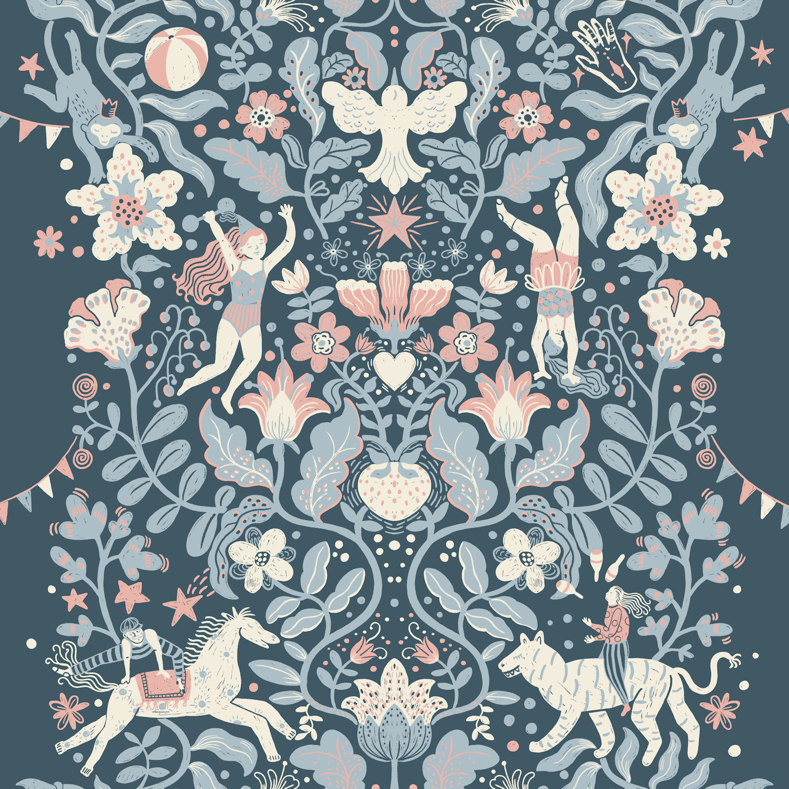 Wallpaper Double Roll, Blue