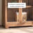 Solid Wood Aged Style Storage Cabinet Bookcase