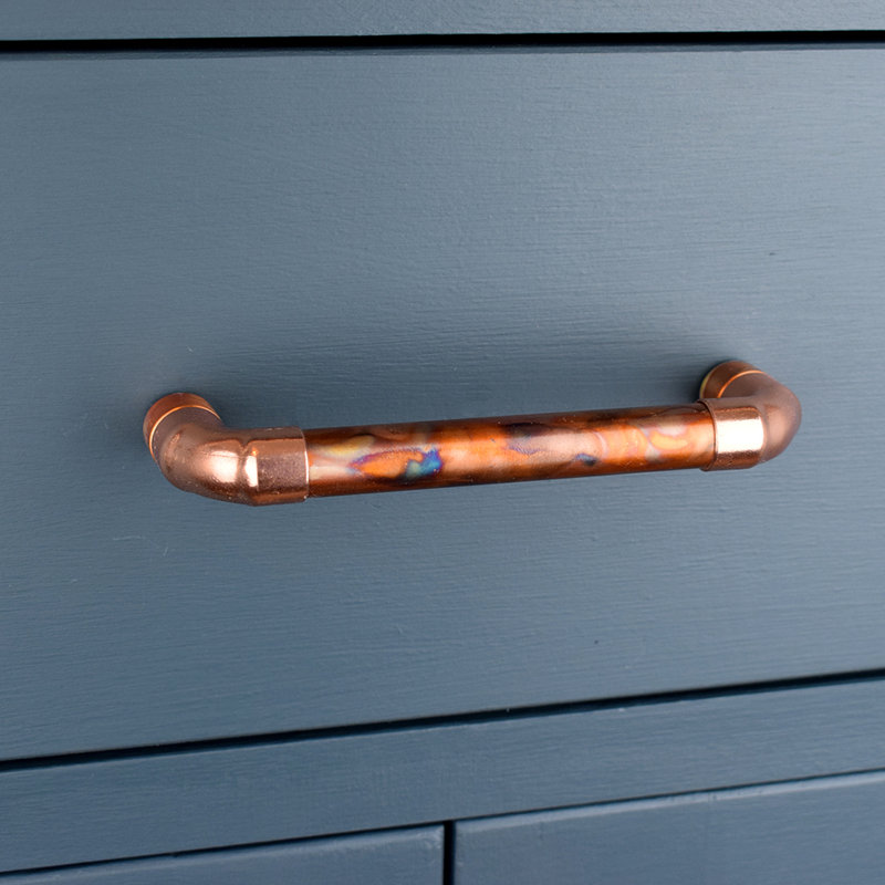 Copper Pull Handle - Marbled / High Polish Mix