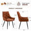 Chaises de salle à manger modernes en similicuir de 4 pièces Modern