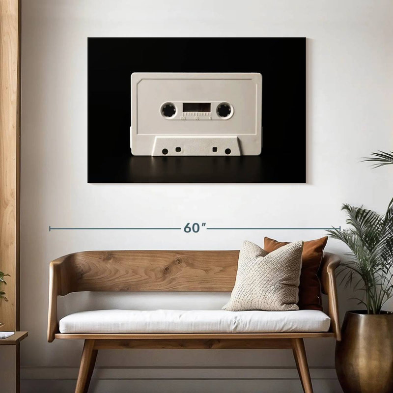 Cassette audio blanche Abarca, H 30 po x l 45 po