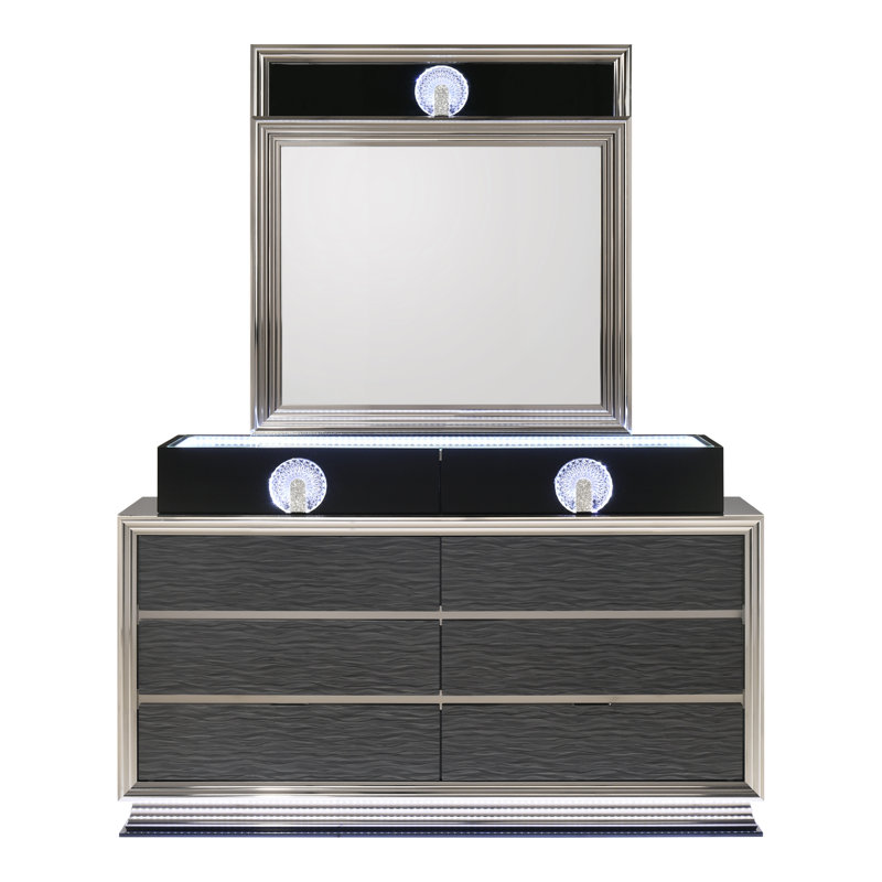 Ensemble de commode et miroir 2 pièces Celsie