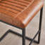 Tabouret de bar rembourré avec structure en métal noir robuste pour îlot de cuisine, salon et pub (ensembles de 2 pièces)-784433978