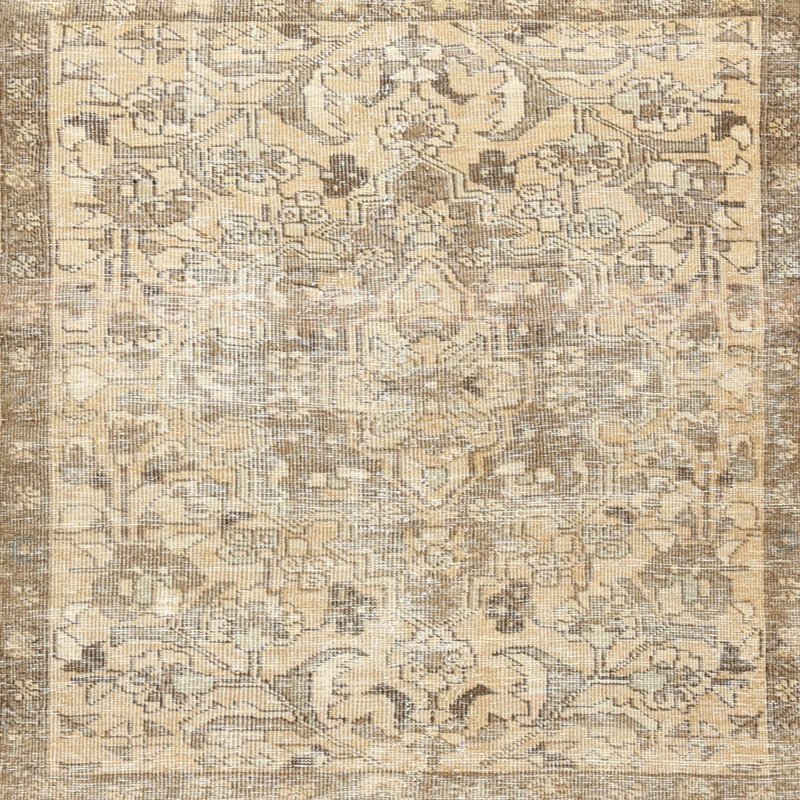 Tapis oriental brun / beige, Carré 6 pi