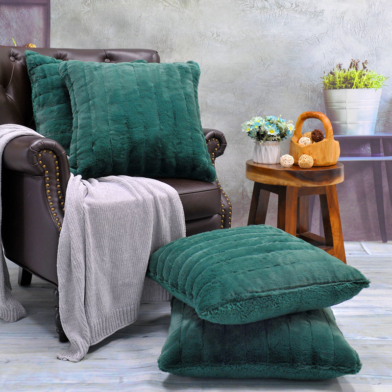 Square Cushion Cover, Dark Teal