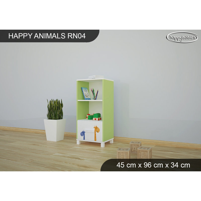 45cm W Animals Kids Cube, Green