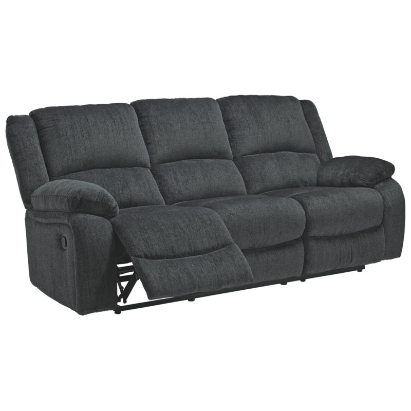 Dametris Upholstered 87'' Reclining Sofa, Slate
