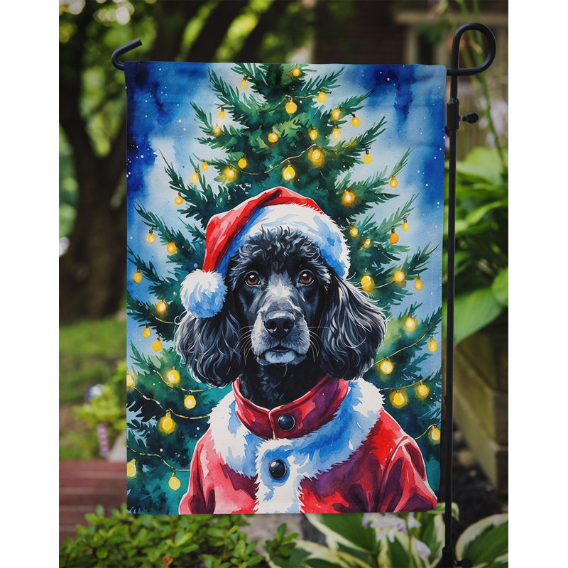 Drapeau de jardin Doberman Pinscher, Caniche noir