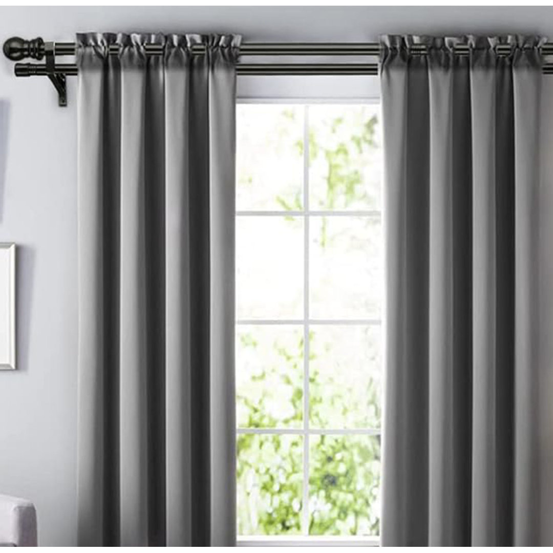76cm Straight Tension Shower Curtain Rod & Hook Set