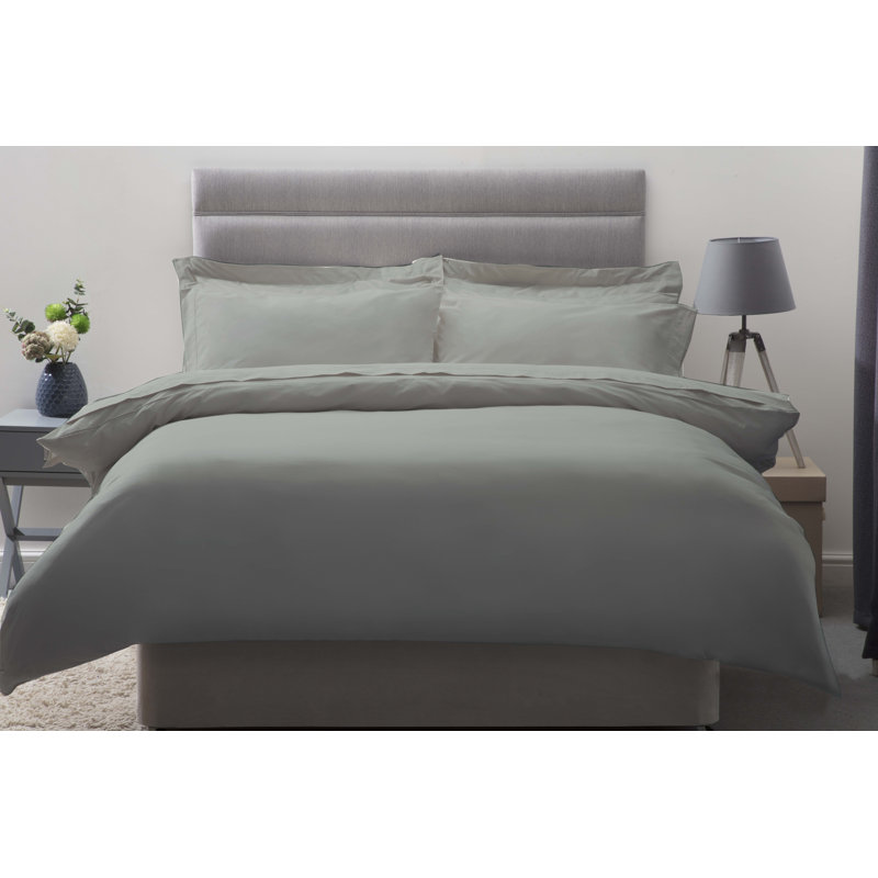 Cotton Solid Colour Duvet Cover, King Duvet Cover, Platinum