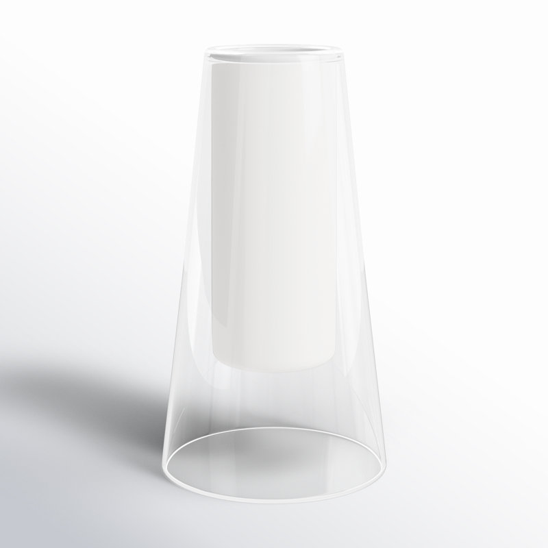 Armes Handmade Glass Table Vase, 7.25" H x 4" W x 4" D