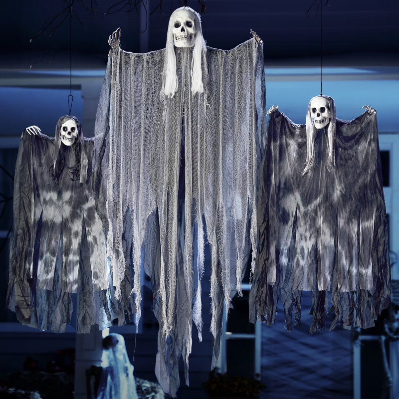 3Pcs Halloween Hanging Grim Reapers Ghosts