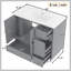 36" Bathroom Vanity with Sink, Free Standing Single Vanity Set with 4 Drawers and Side Storage Rack, Wood Cabinet with Ceramic Basin for Bathroom, Grey-139948442