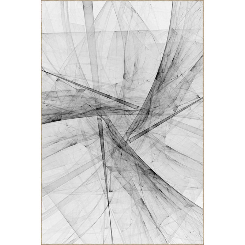 Tapis tissé à motif de lignes modernes Modern, Rectangle 2 pi 6 po x 4 pi 11 po 