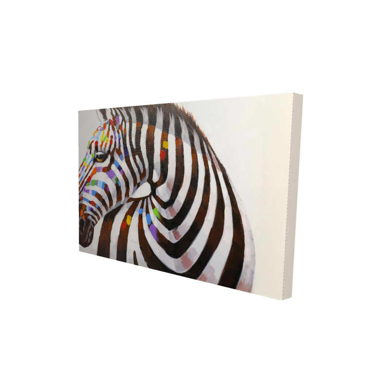Décoration murale zébrée colorée - Animal de salon