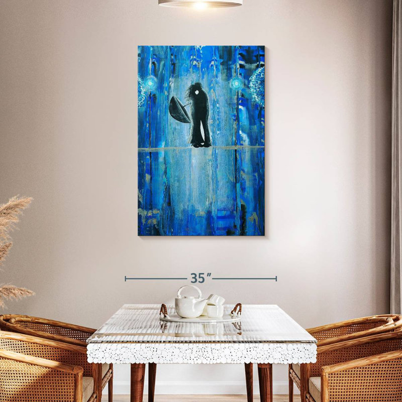 Kelan Sapphire Rain Romance, H 45 po x l 30 po