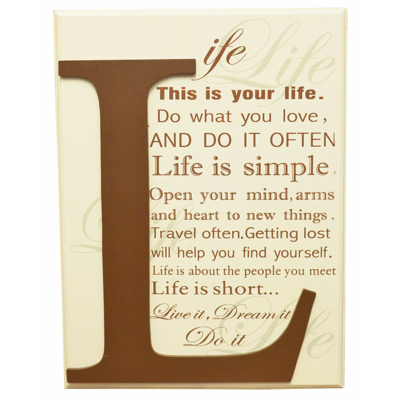 This Is Your Life by Global Designs Fenton Ltd - No Frame Print on Wood