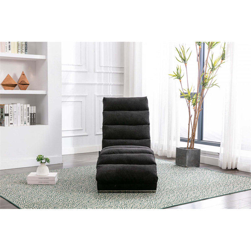 Chaise longue en lin, Noir