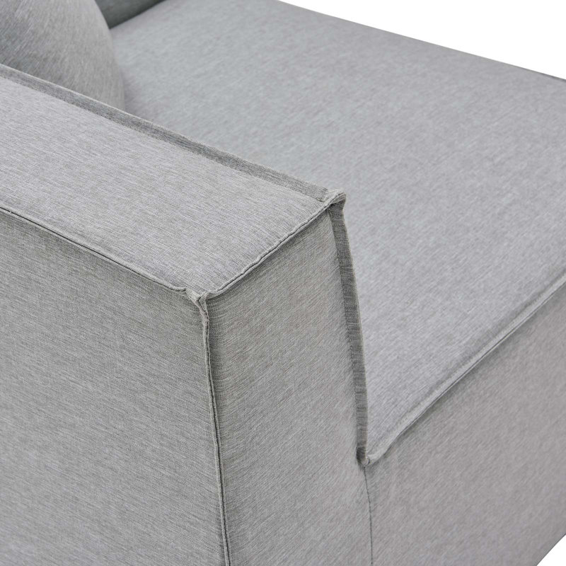 Canapé modulaire rembourré 7 pièces Saybrook, Gris