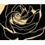 Silhouette d'une rose - Art floral sur toile pour la décoration intérieure-120118272