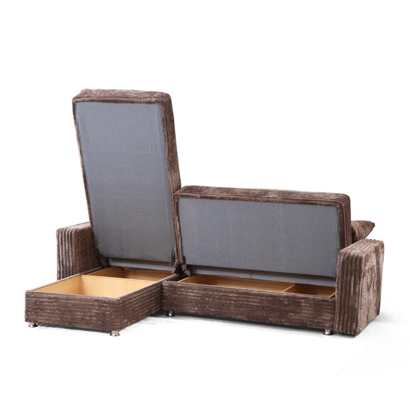 Monet Soft Sofa Chaise, Brown Corduroy