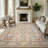 Soft Washable Non-Slip Vintage Floral Area Rug For Living Room And Bedroom In Warm Beige-1383025378-1382903332
