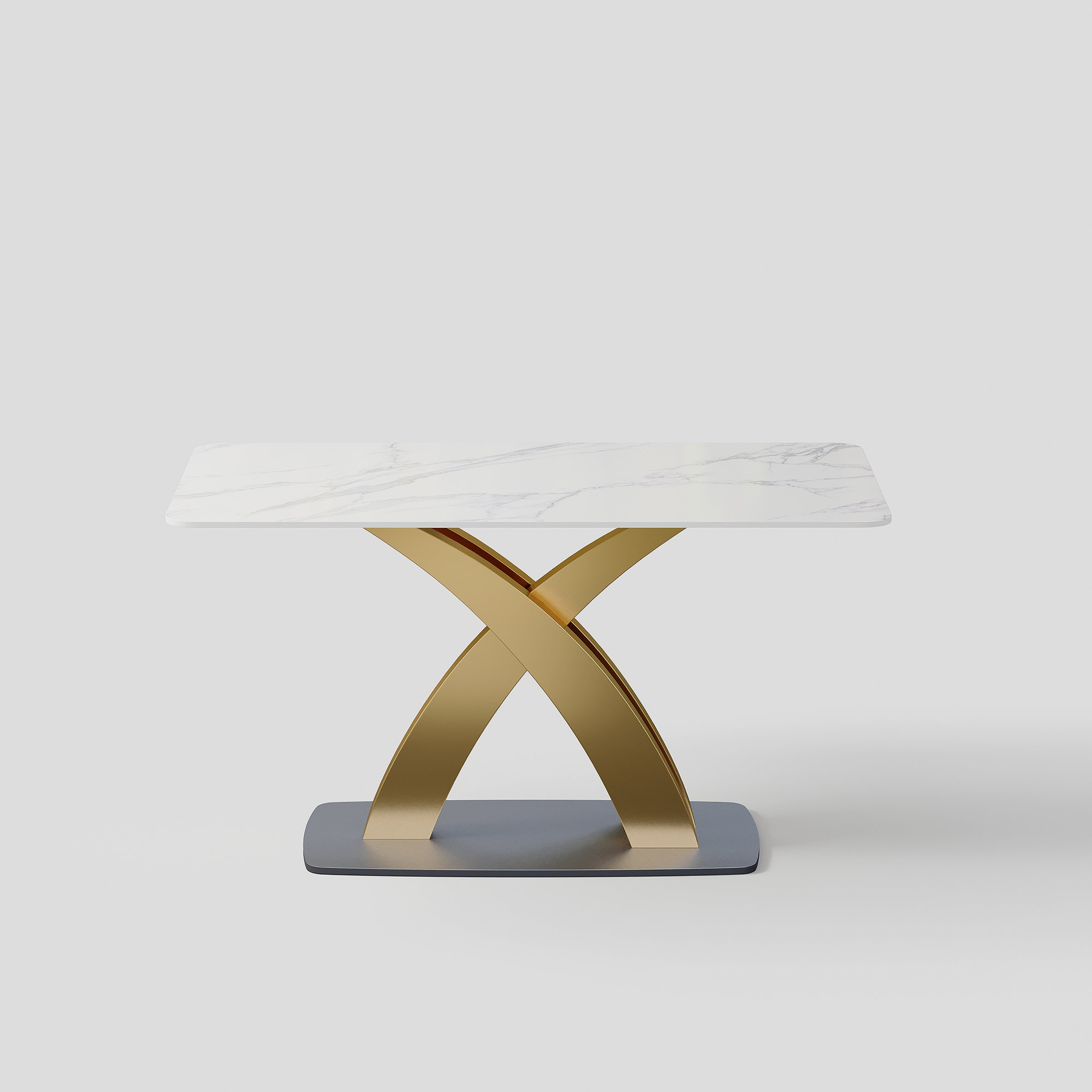 Everly Quinn Toome Contemporary White Rectangular Sintered Stone Dining ...