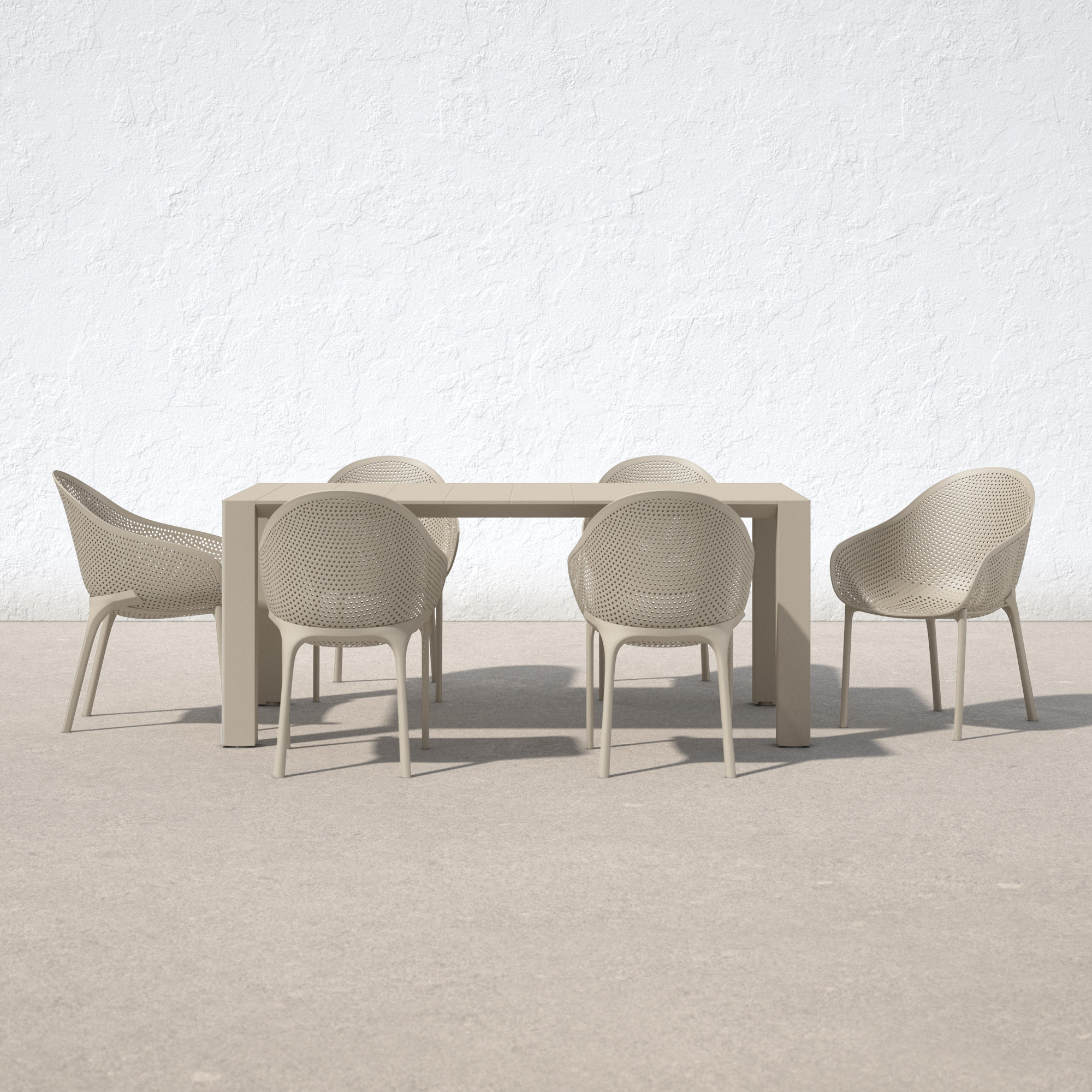 Farrah Rectangular 6 - Person 70" Dining Set, Taupe