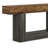 Console Table, Brown Rectangular Top, Gray U Shape Base, 63 Inch