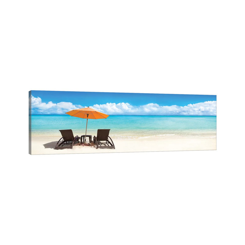 Summer Vacation At The Beach by Jan Becke - Wrapped Canvas Panoramic Print, 121.92 cm H x 40.64 cm W