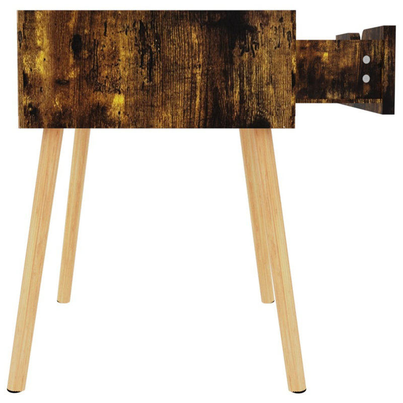 Shanell 40 cm W Bedside Table, Smoked Oak, Smoked Oak, Individual