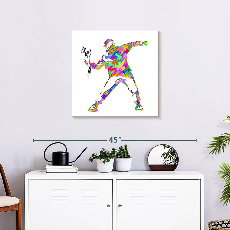 Fleurs Banksy 2022, H 24 po x l 24 po