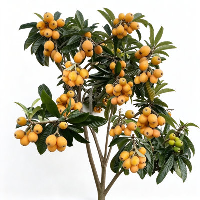 MistFoliage Loquat Tree - Live Fruit Tree Sapling, Edible Loquat Seedling for Patio & Garden, Full Sun, Green