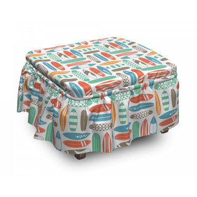 Box Cushion Ottoman Slipcover